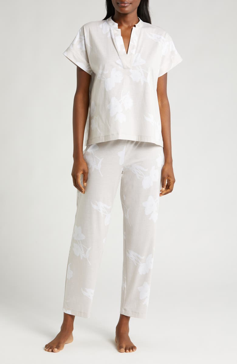 Natori Hana Floral Print Cotton Pajamas, Main, color, 