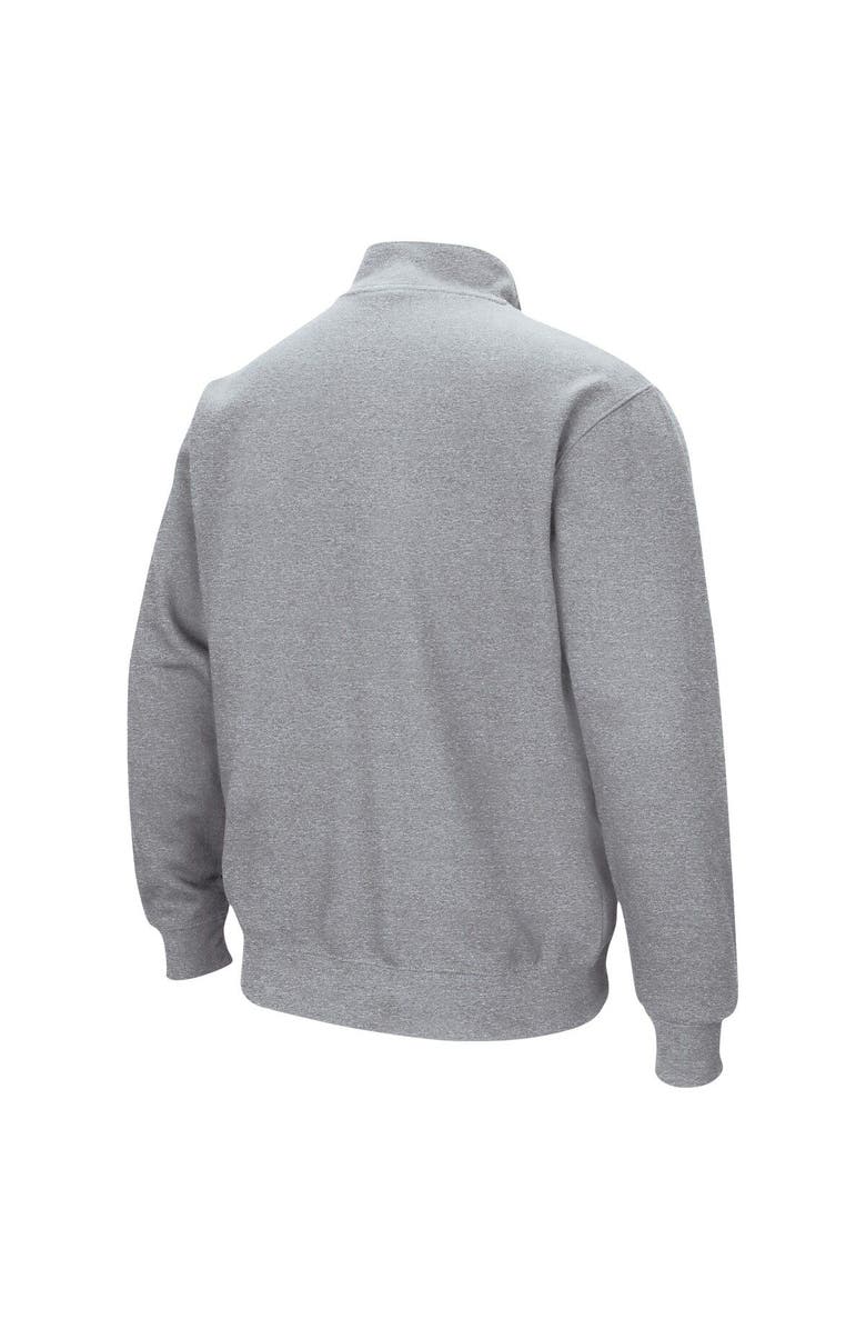 COLOSSEUM Men's Colosseum Heathered Gray Harvard Crimson Tortugas Team Logo Quarter-Zip Jacket, Alternate, color, Heather Gray