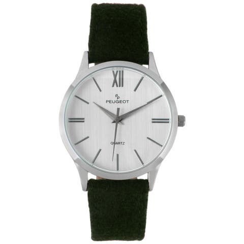 Minimalist Clean Dial Wool-Leather Strap Watch- 40MM