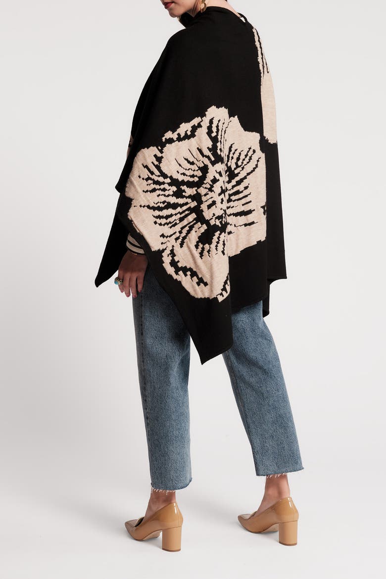 Ginny Wrap Carefree Chrysanthemum, Alternate, color, Black/Camel