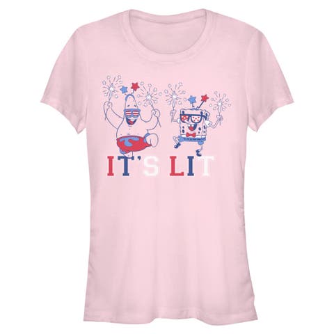 Juniors SpongeBob SquarePants American Celebration Friends T Shirt