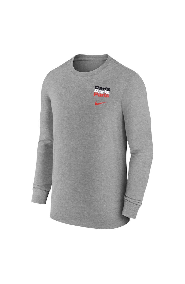Nike Men's Nike Heather Gray Paris Saint-Germain Legend Long Sleeve T-Shirt, Alternate, color, Heather Gray