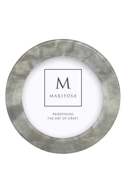 Mariposa Marbled Acrylic Round Picture Frame in Beige 