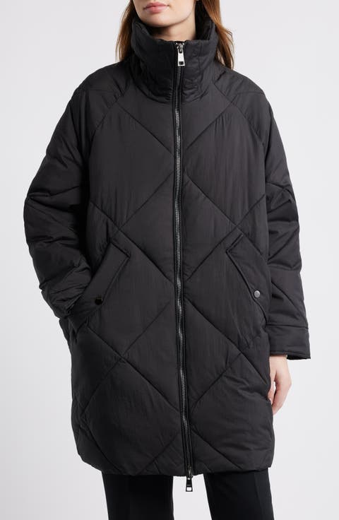 Memory Nylon Water Repellent Quilted Jacket