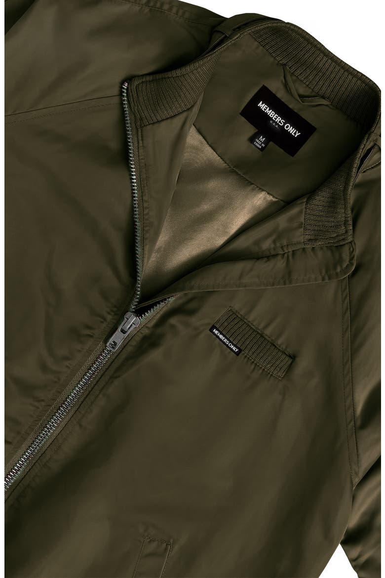 Women's Satin Bomber Jacket, Alternate, color, Dark Green