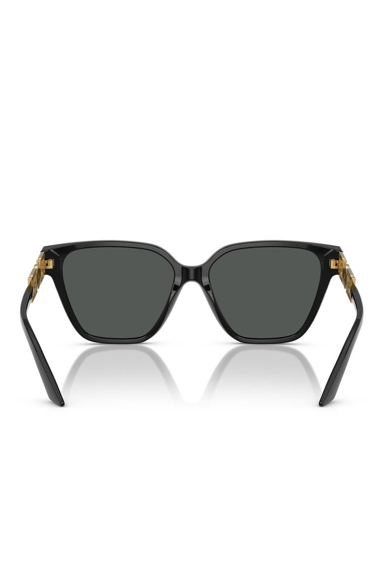 56mm Butterfly Sunglasses, Alternate, color, BLACK