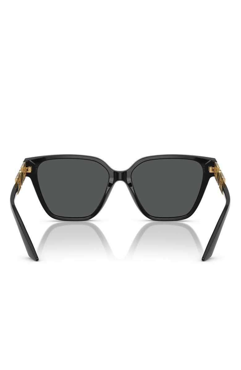 Versace 56mm Butterfly Sunglasses, Alternate, color, Black