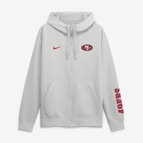 Men's Nike Gray San Francisco 49ers Cool Down Club Full-Zip Hoodie