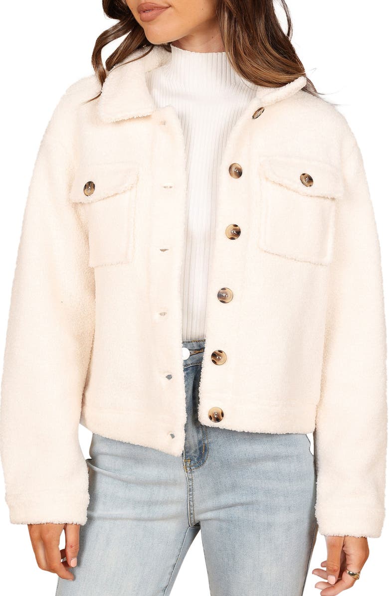 Petal & Pup Palesa Faux Shearling Shirt Jacket, Main, color,