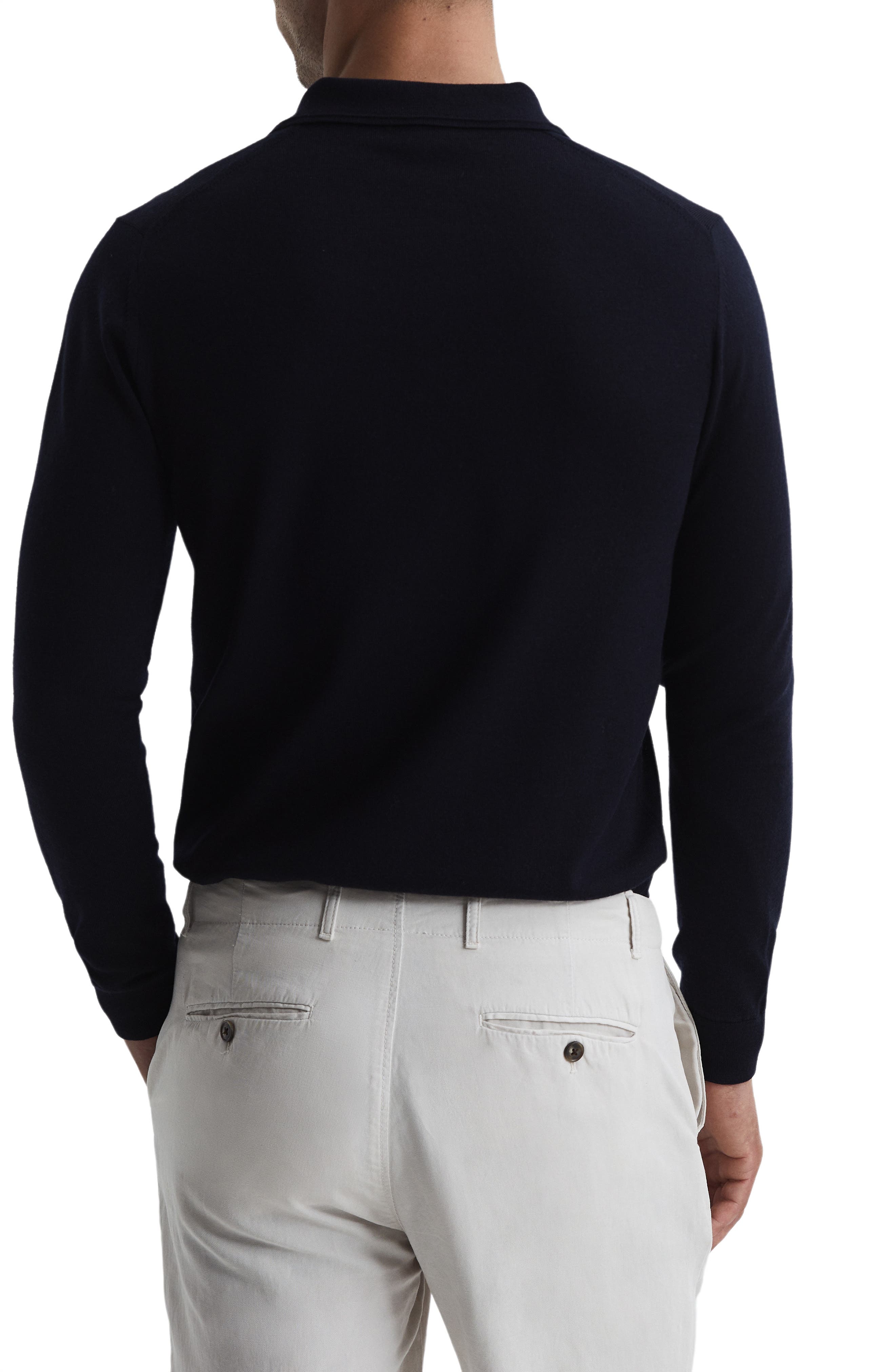 Trafford Long Sleeve Wool Polo Sweater - image 4
