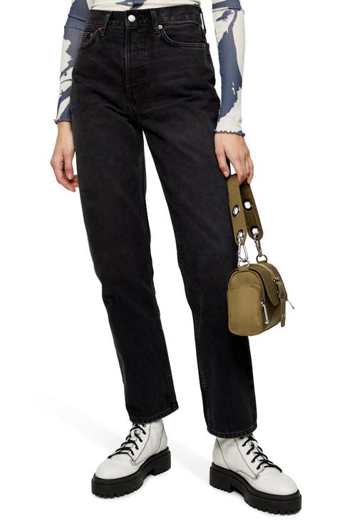 Washed Black Dad Jeans