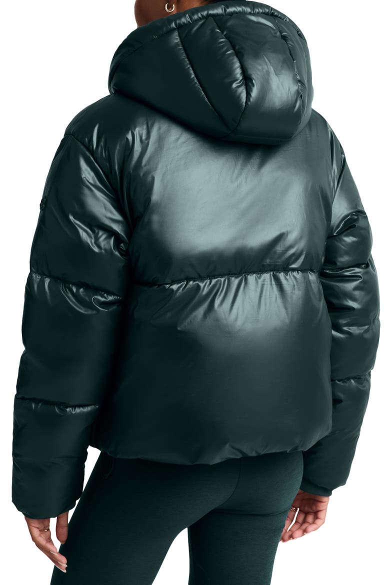 Up For It Puffer Jacket, Alternate, color, SHINE DARK IVY