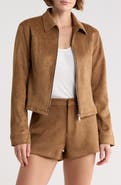 Vigoss Fitted Faux Suede Jacket