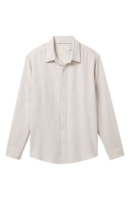 Fair Harbor Island Linen Blend Button-up Shirt In Blue