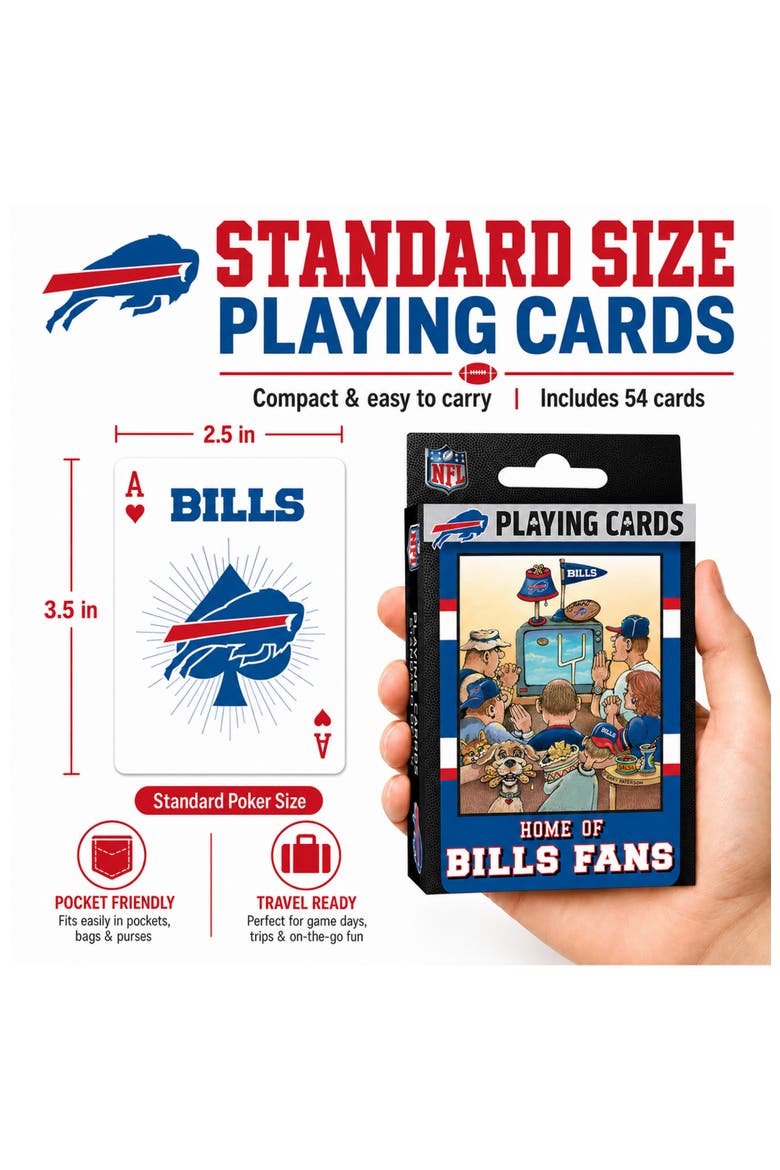 Buffalo Bills Fan Deck Playing Cards, Alternate, color, Multicolor