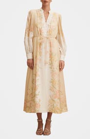 Ever New Courtney Placed Floral Long Sleeve Dress