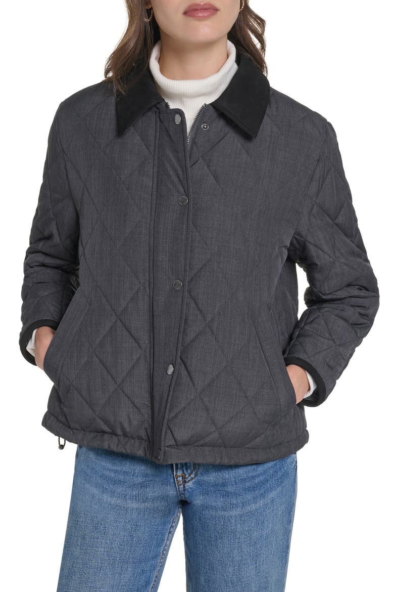 Crosshatch Quilted Jacket, Main, color, ANTHRACITE