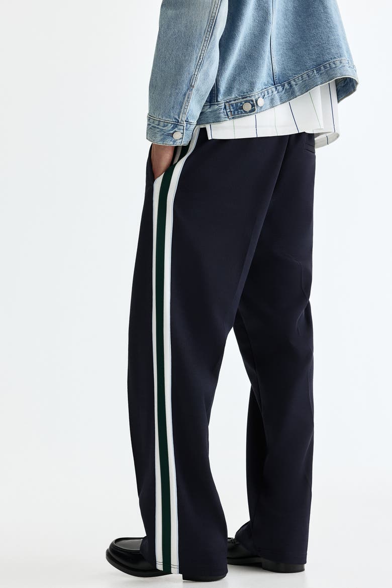 Relaxed Fit Track Pants, Alternate, color, Navy blue/stripes