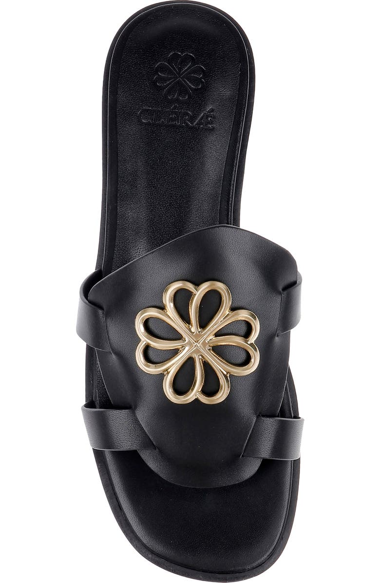 CLERAE Ilena Slide Sandal, Alternate, color, Black Leather