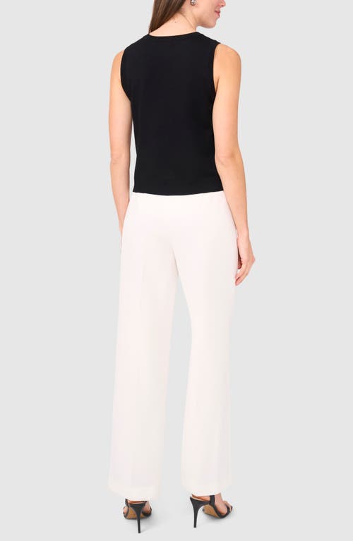 Halogenr Halogen(r) Crewneck Sweater Tank In Rich Black