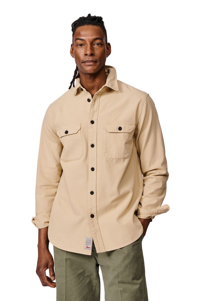 Henderson Canvas Relaxed Fit Overshirt, Main, color, Sand