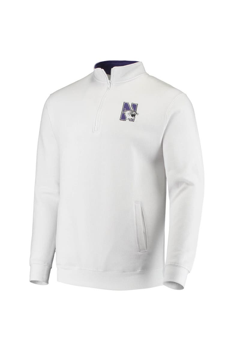 Men's Colosseum White Northwestern Wildcats Tortugas Logo Quarter-Zip Jacket, Alternate, color, White