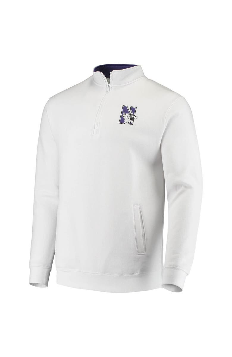 COLOSSEUM Men's Colosseum White Northwestern Wildcats Tortugas Logo Quarter-Zip Jacket, Alternate, color, White