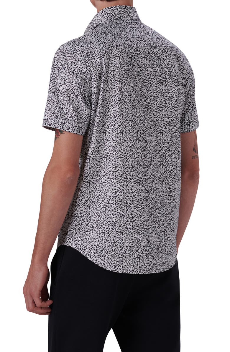 Bugatchi OoohCotton<sup>®</sup> Ditsy Short Sleeve Button-Up Shirt, Alternate, color, 