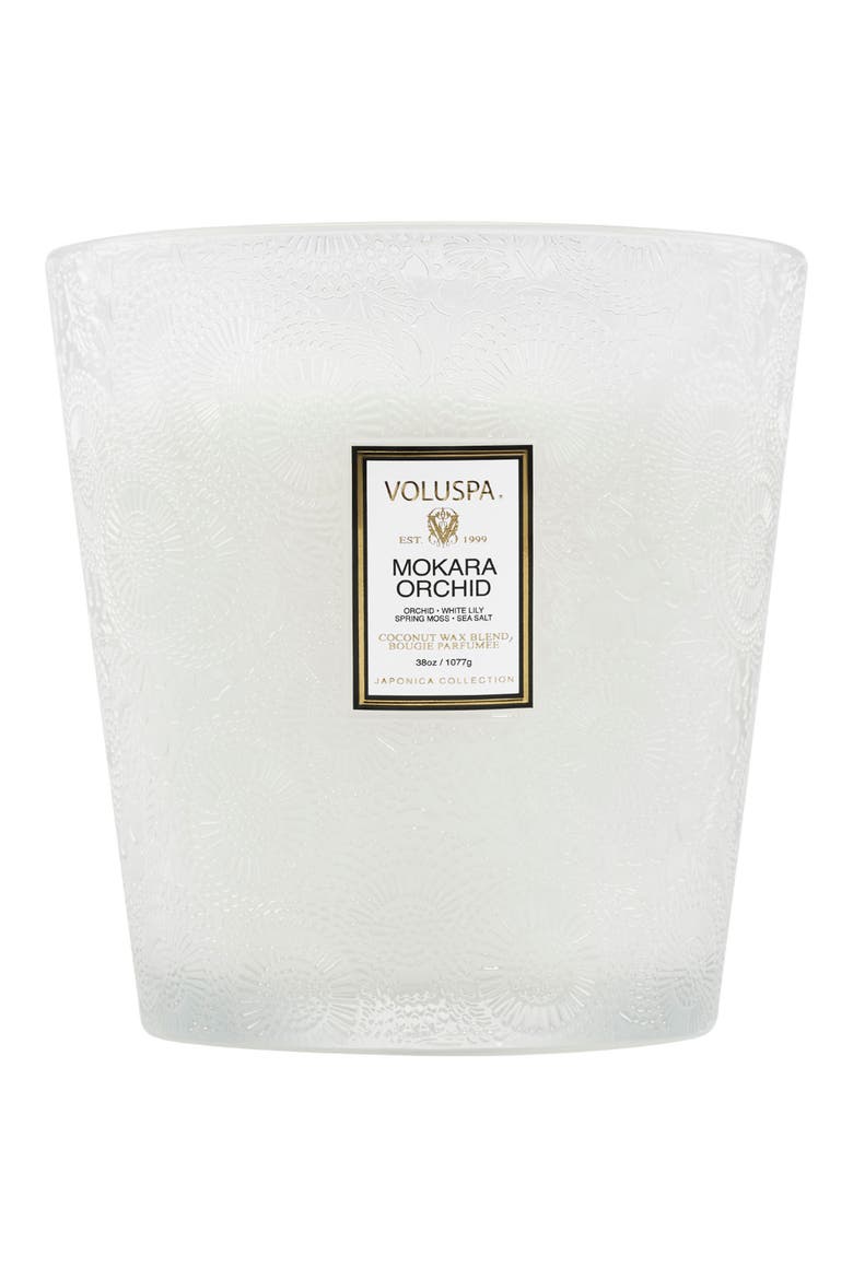 Mokara Orchid Three-Wick Hearth Candle, Alternate, color, NO COLOR