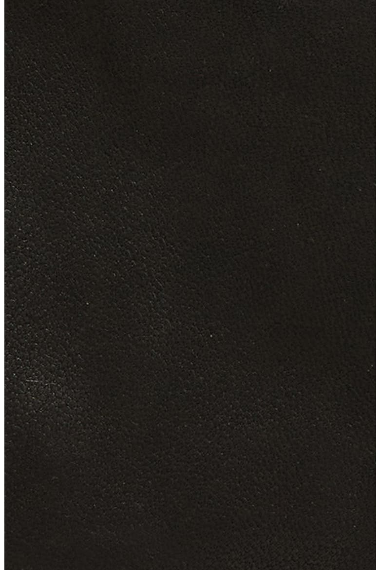 Men's Faux Fur Lined Leather Gloves, Alternate, color, BLACK