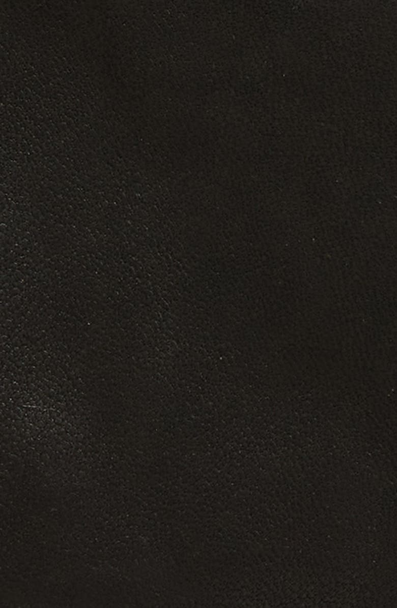 Nordstrom Men's Faux Fur Lined Leather Gloves, Alternate, color, Black