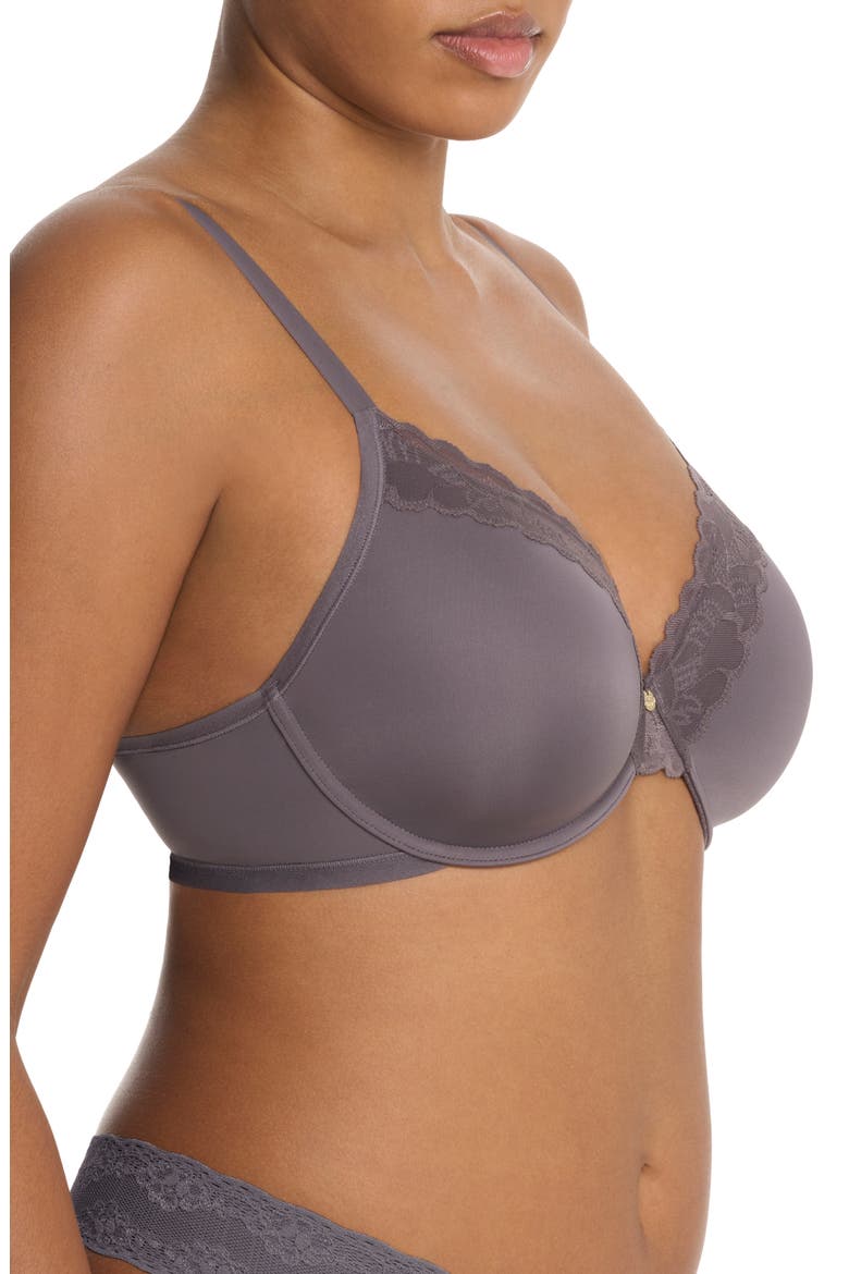 Refined Contour Underwire Bra, Alternate, color, GUNMETAL