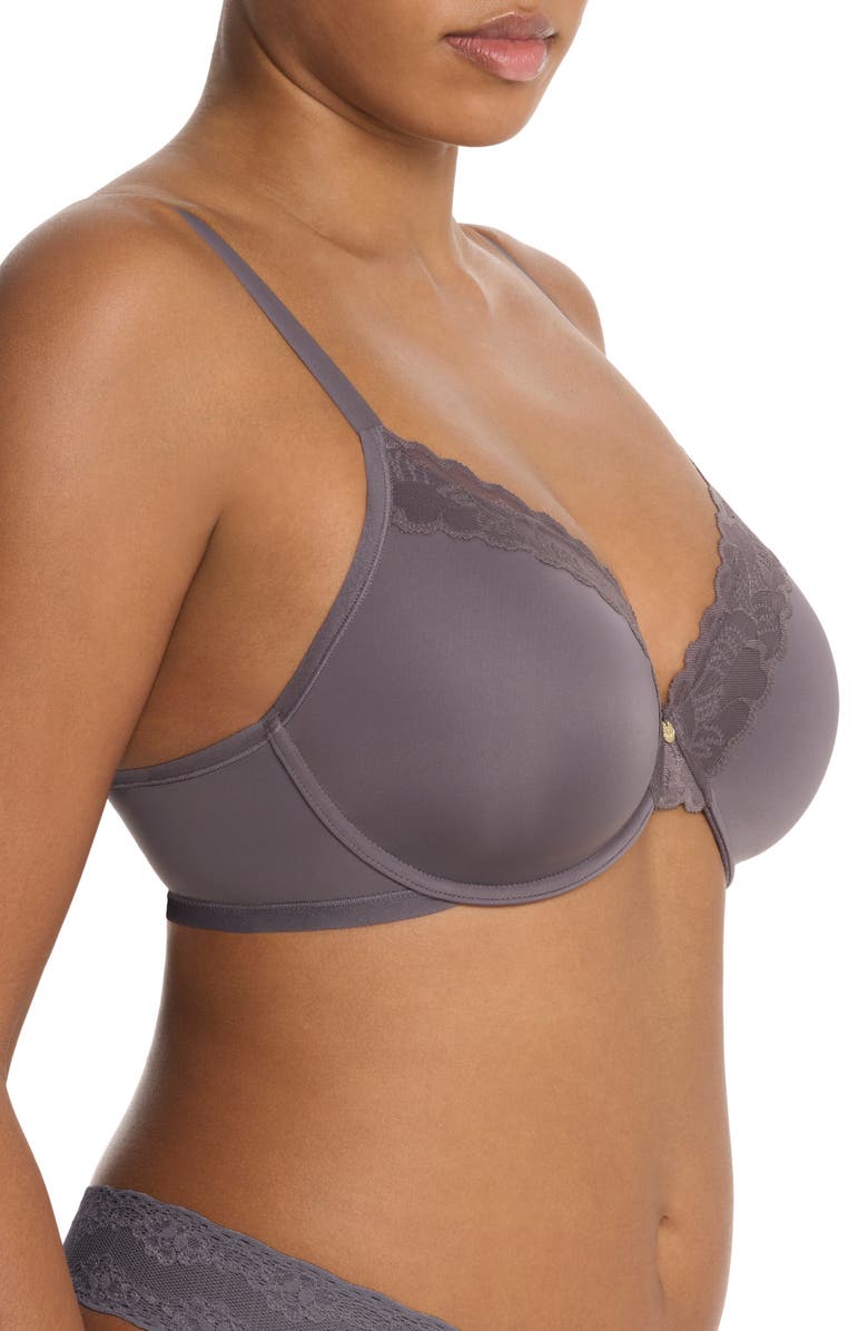 Natori Refined Contour Underwire Bra, Alternate, color, Gunmetal