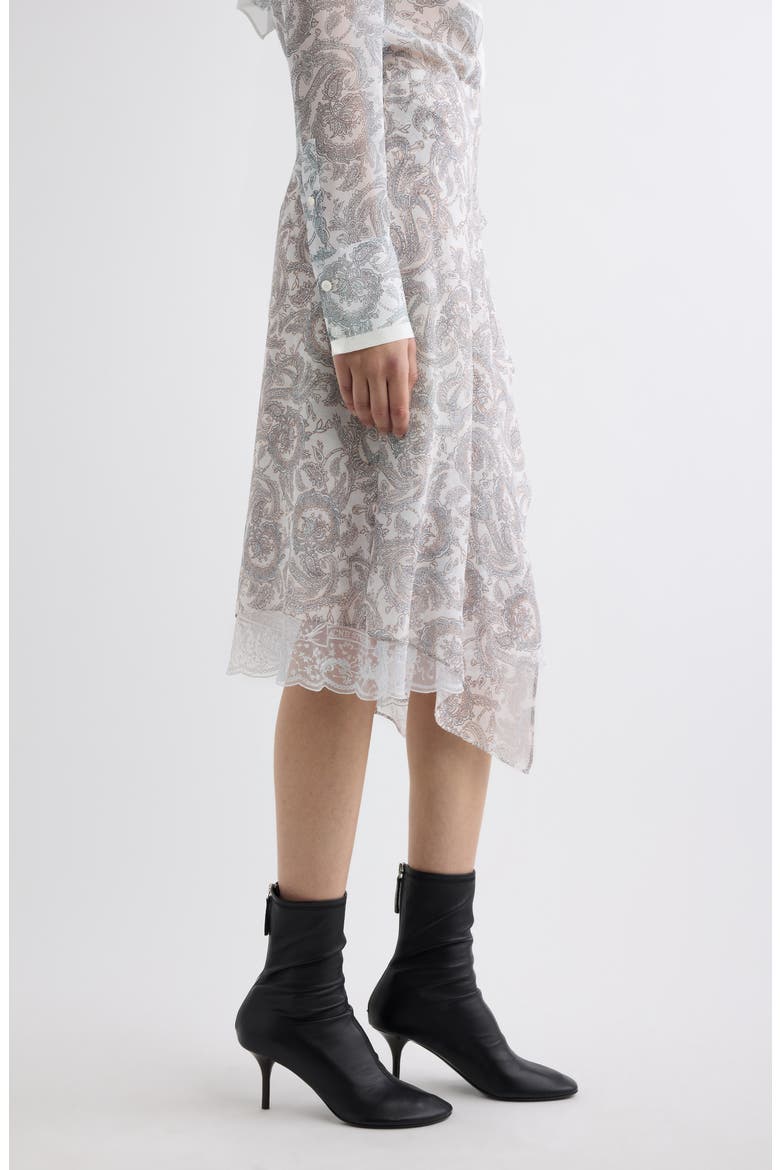 Inouka Paisley Silk Skirt, Alternate, color, LIGHT BEIGE