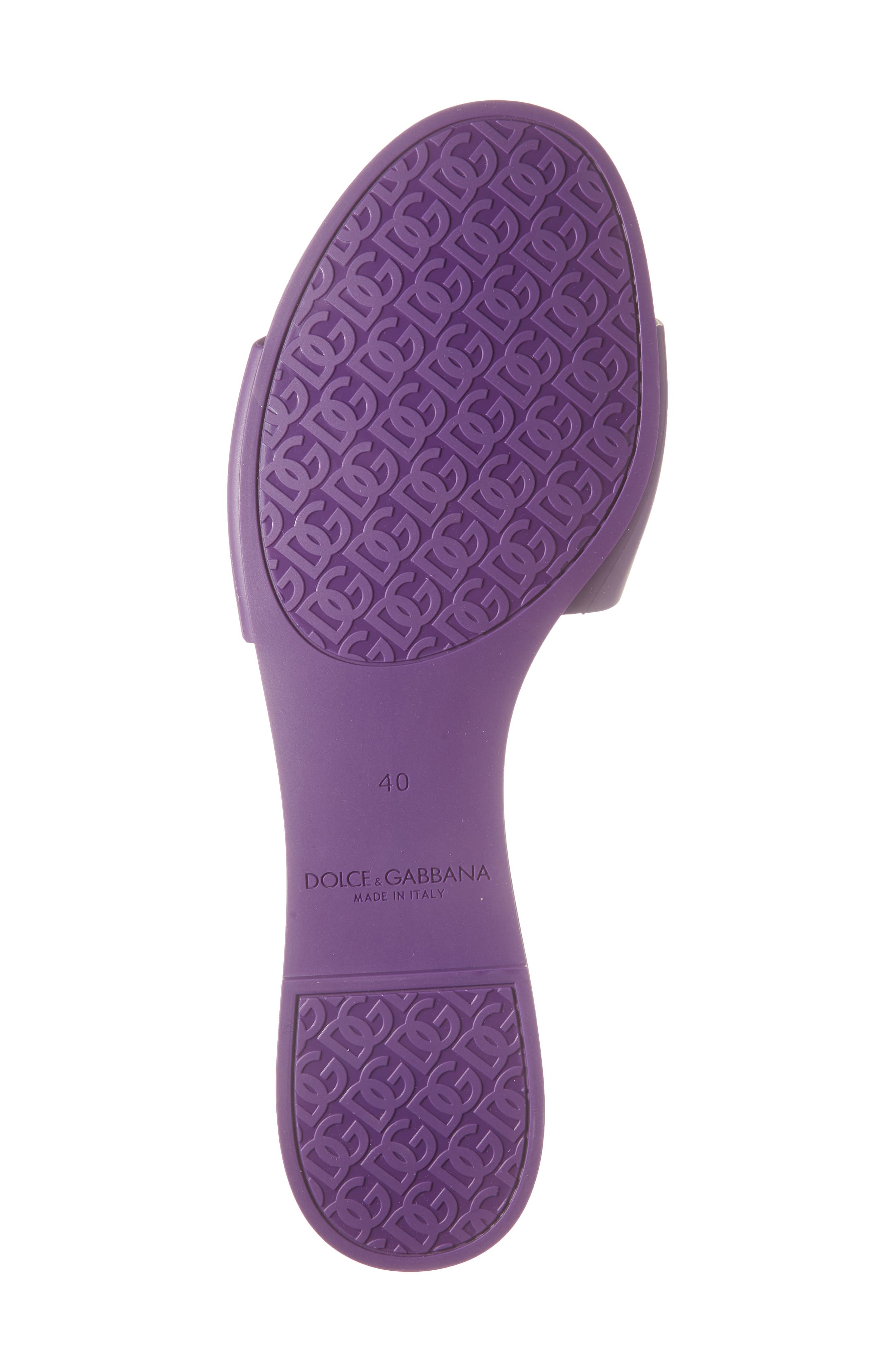 Bianca Interlock Slide Sandal, Alternate, color, 8H438 VIOLA BRILLANTE 1