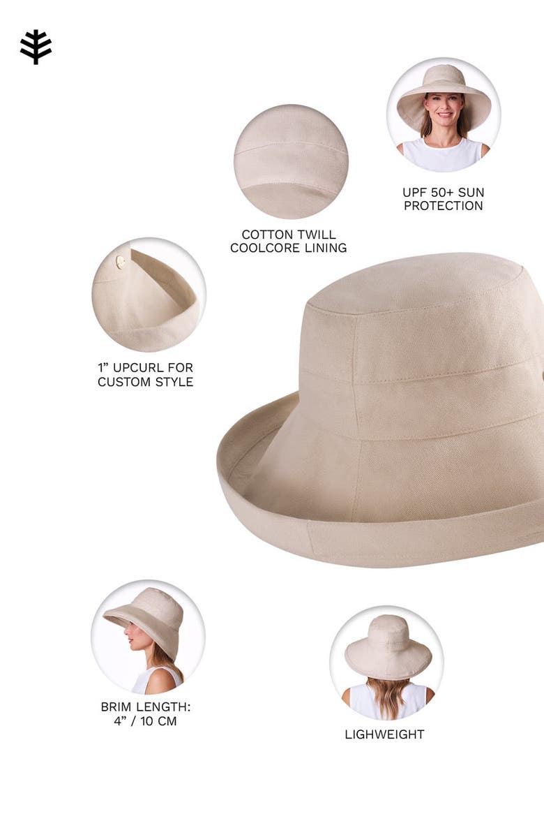Coolibar Women's Kettle Brim Hat - UPF 50+ Sun Protection - Sydney, Alternate, color, White