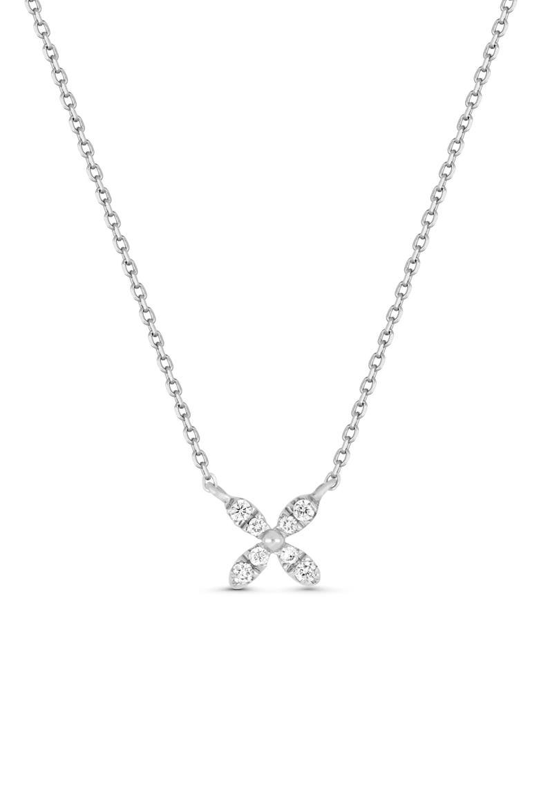 Icon 18k Gold Diamond Pendant Necklace, Main, color, 18KW