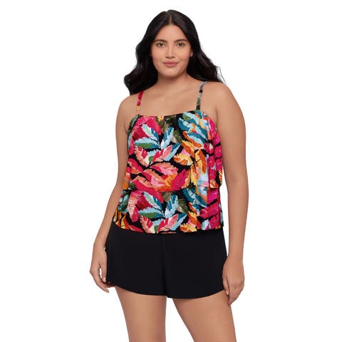 Roxy Double-Tiered Control Swim Romper