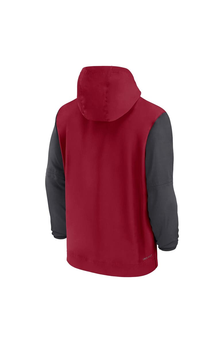 Nike Men's Nike Crimson Alabama Crimson Tide 2024 Sideline Pregame Player Half-Zip Hoodie, Alternate, color, Crimson