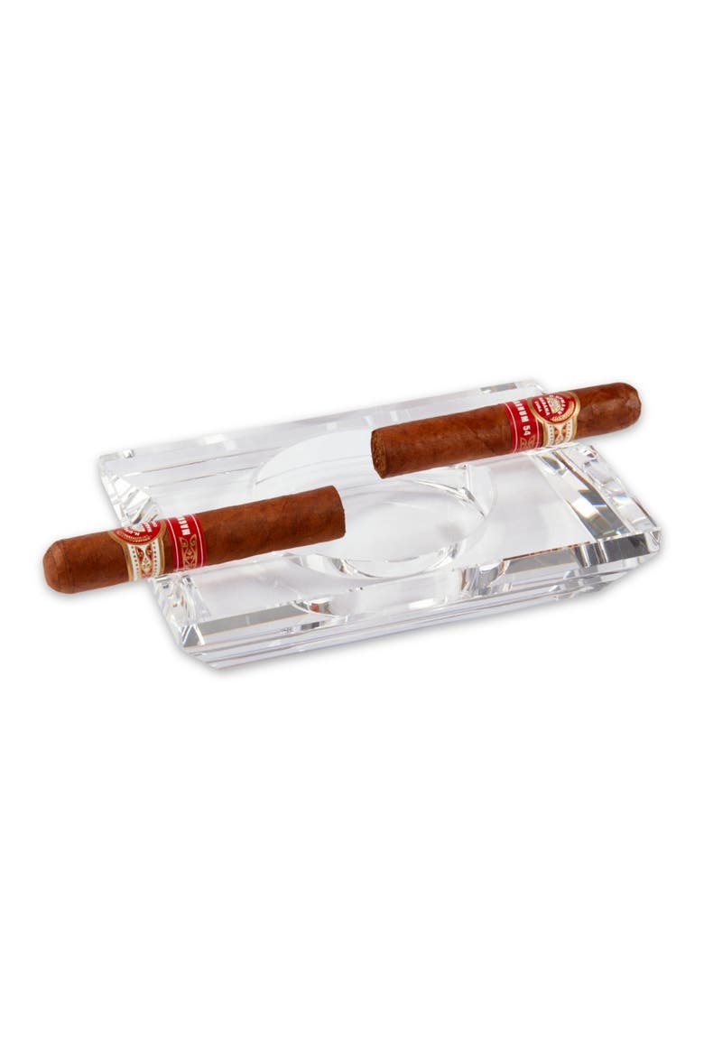Ares Crystal Ashtray, Alternate, color, CLEAR