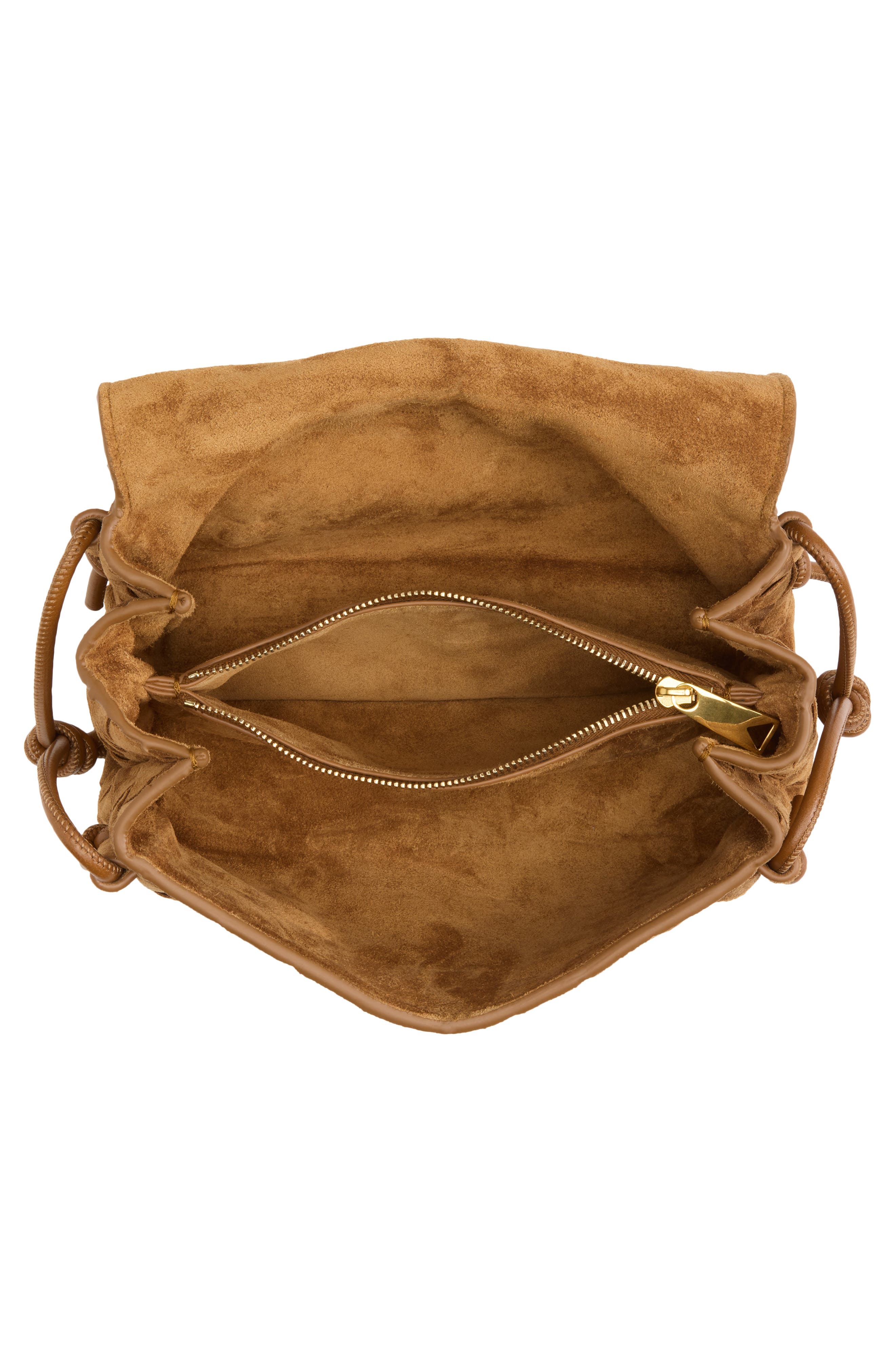 Notturno Intrecciato Suede Crossbody, Alternate, color, 2588 AMBER-GOLD