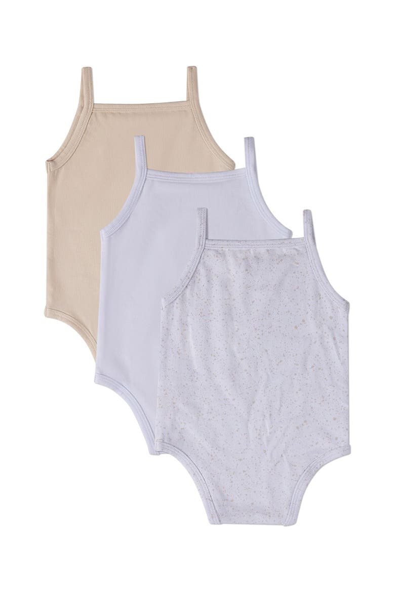 3 Pack Playful Bunny Bodysuits, Main, color, White-Tan