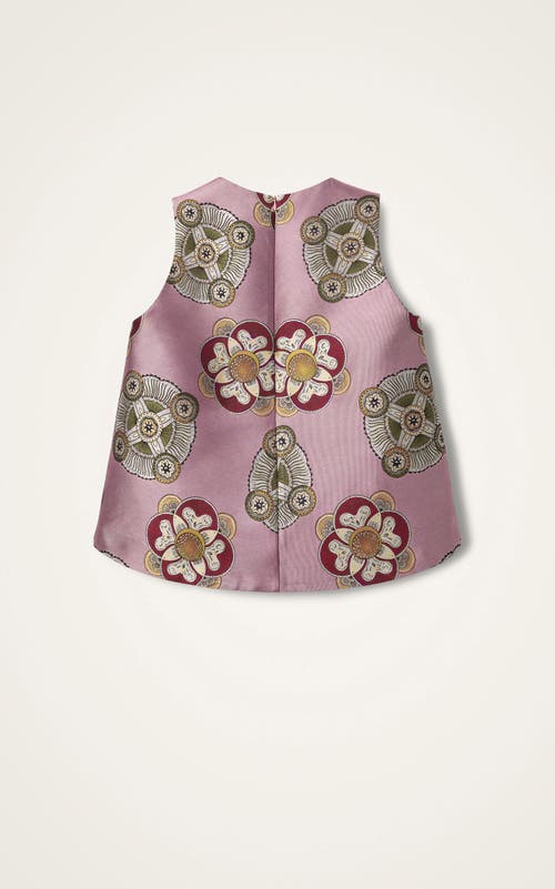 La Doublej La Scala Asymmetric Jacquard Top In Purple