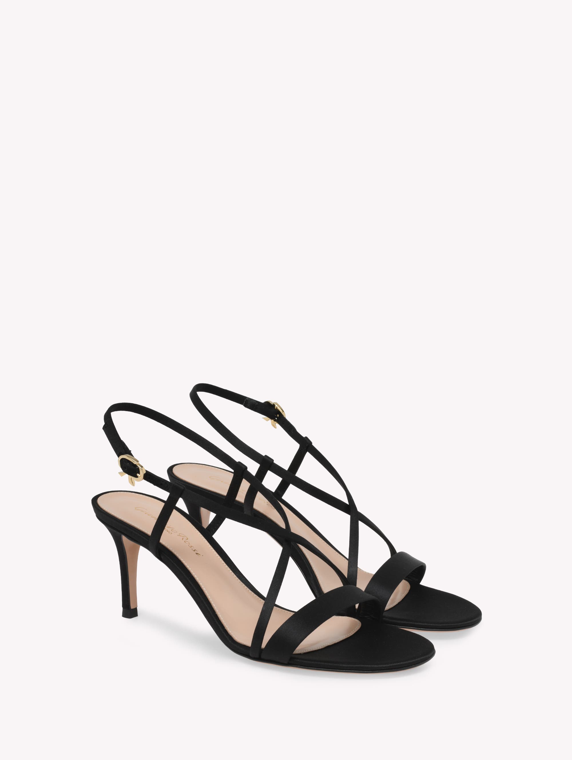 Gianvito Rossi Larisse 70 Sandals, Alternate, color, Black