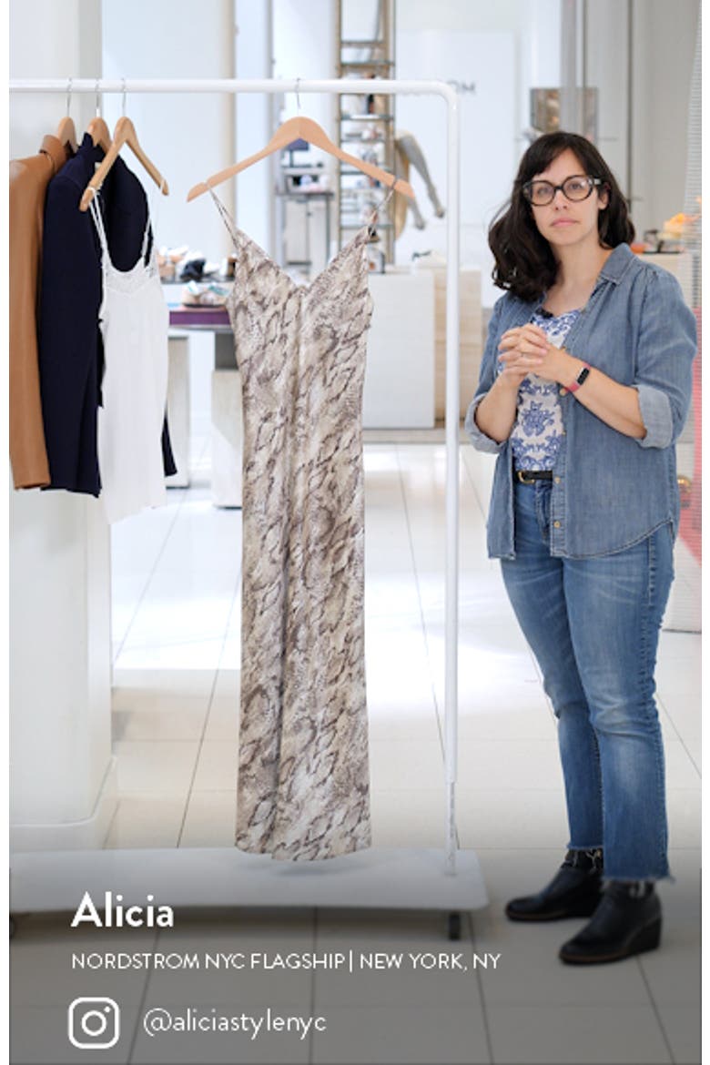 Seridie Snakeskin Print Silk Slipdress video