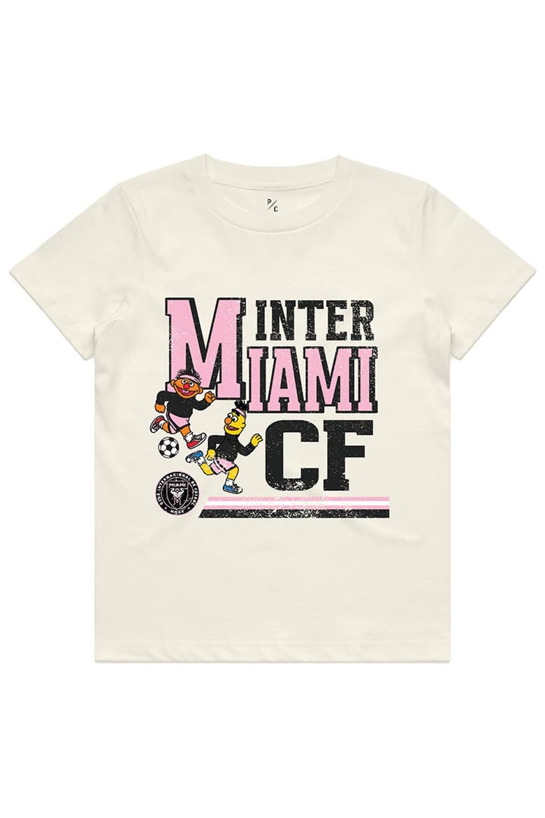 Youth Peace Collective x Sesame Street Cream Inter Miami CF Vintage T-Shirt, Alternate, color, Cream