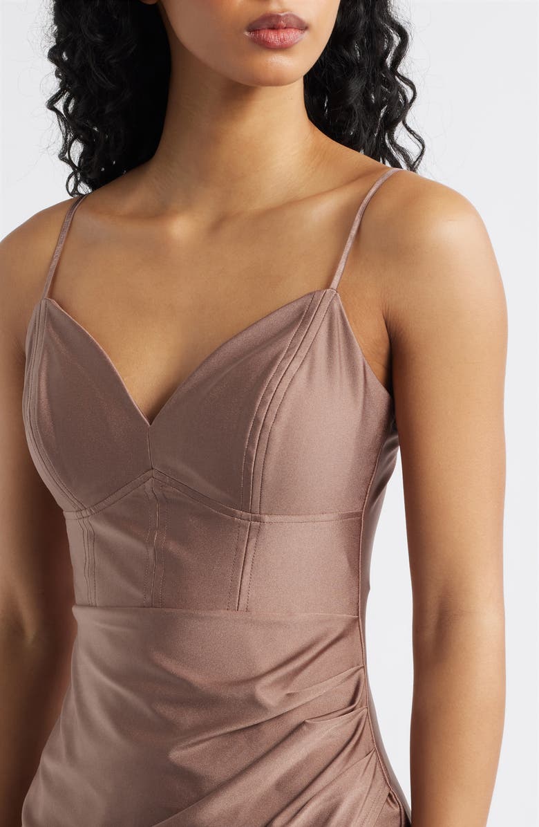 Emerald Sundae Jersey Column Gown, Alternate, color, Coco