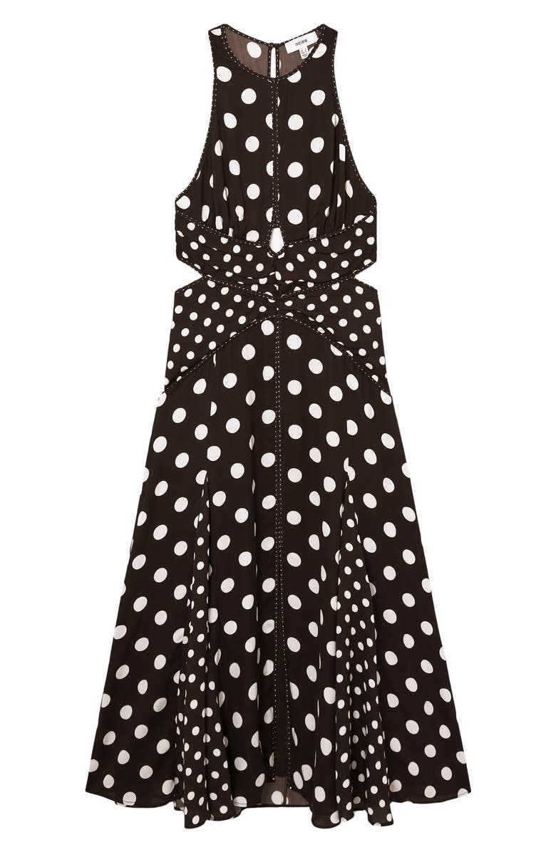 Reiss Nayla Mixed Polka Dot Cover-Up Dress, Alternate, color,