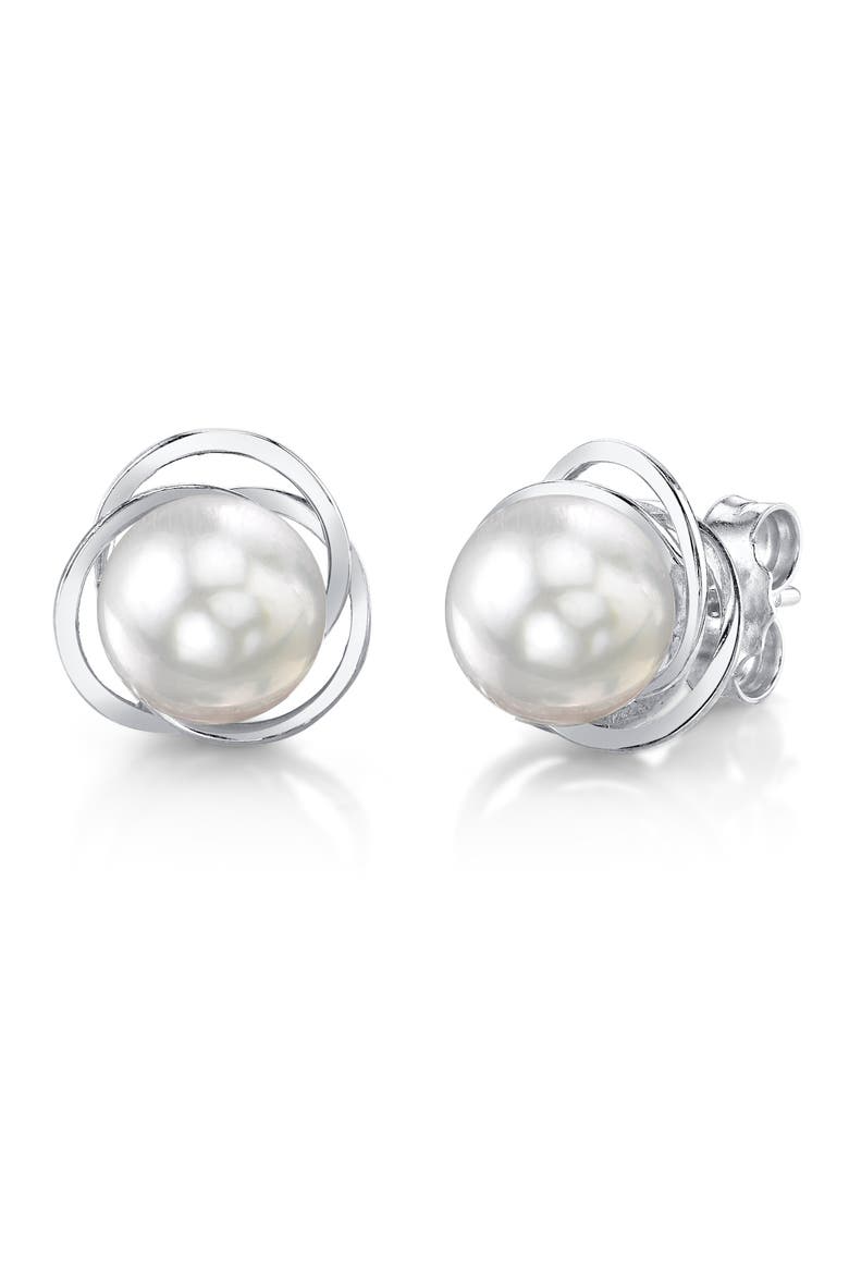White South Sea Pearl Lexi Earrings, Main, color, White Gold