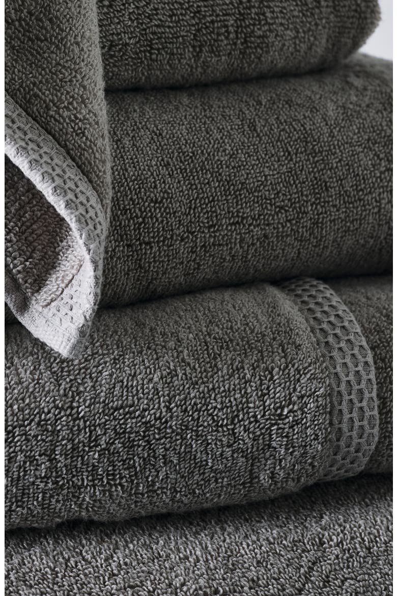 Waffle Edge Spa Bath Sheet, Alternate, color, SLATE